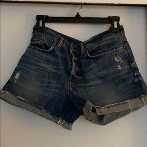 All Saints Shadow Kari Cut Off Denim Shorts
